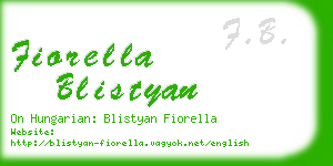 fiorella blistyan business card